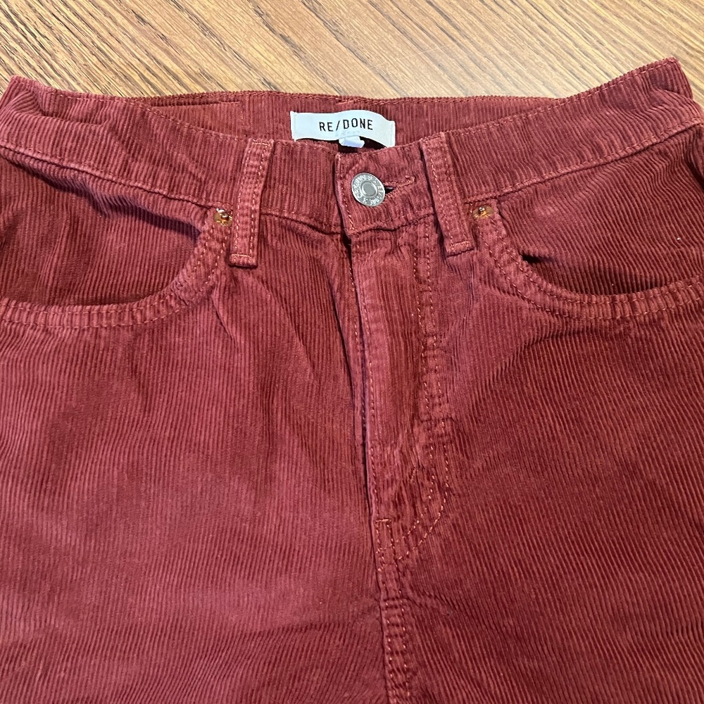RE /DONE Rust Corduroy Pants
